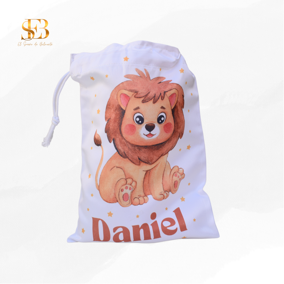 Bolsa desayuno personalizada para niños con nombre y dibujo - El Sueño de Belmonte