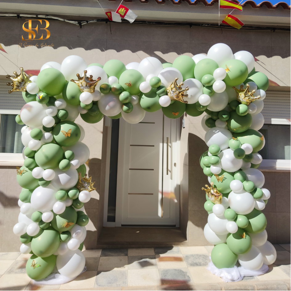 Arco rectangular de globos con relleno de 2,20 m para bodas y eventos – El Sueño de Belmonte