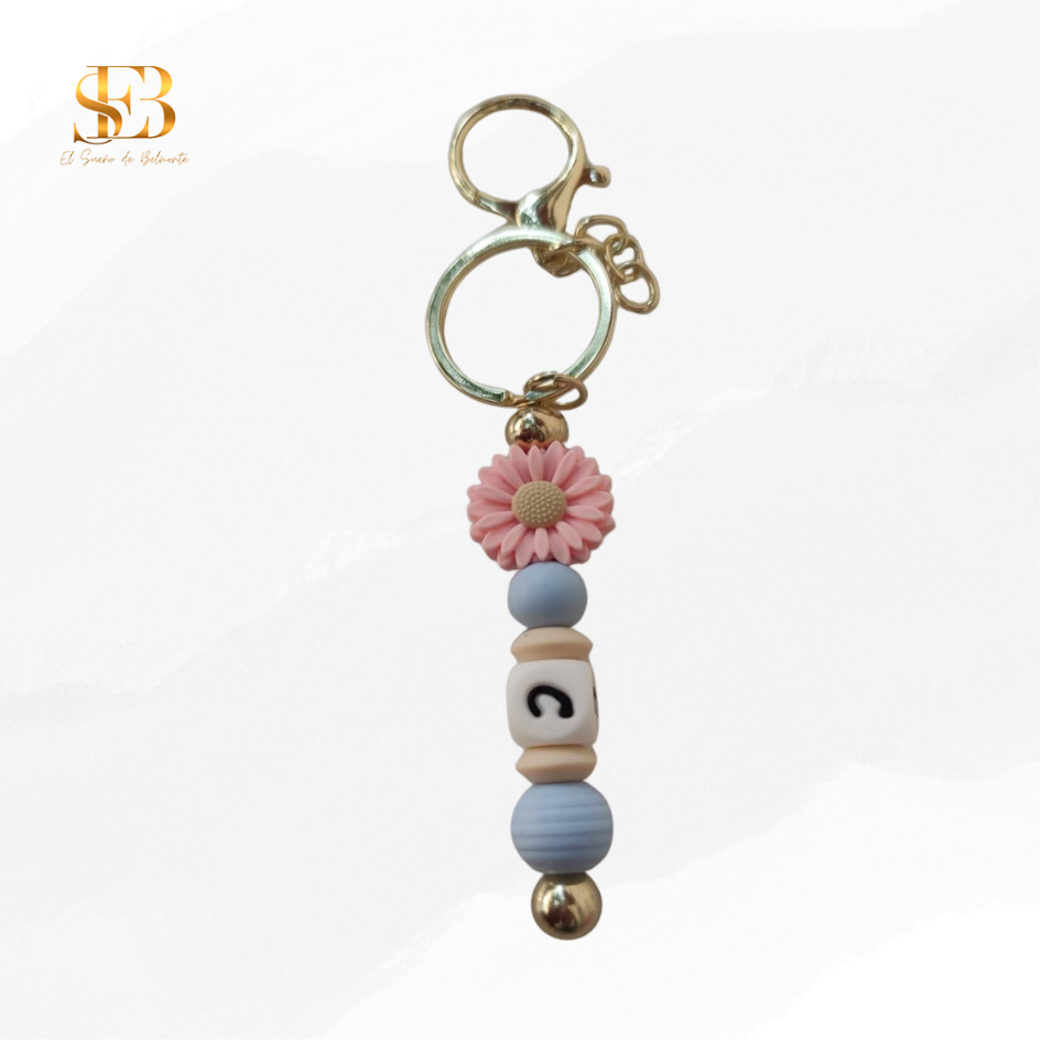 Llavero Personalizado con Bolitas de Silicona