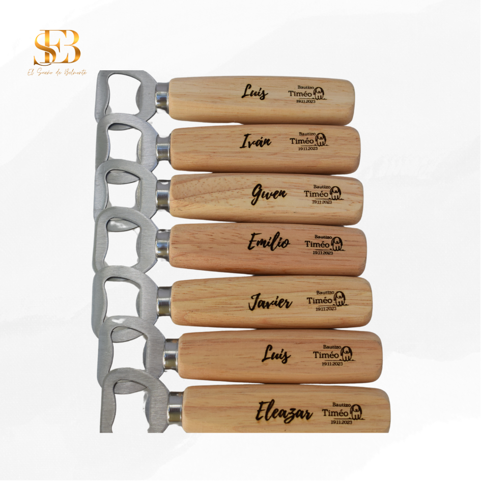 Abridor personalizado de madera Amta