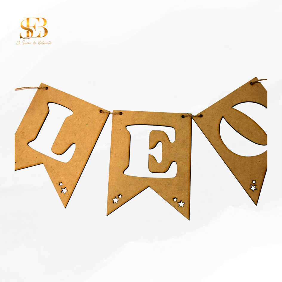 Banderines de madera personalizados