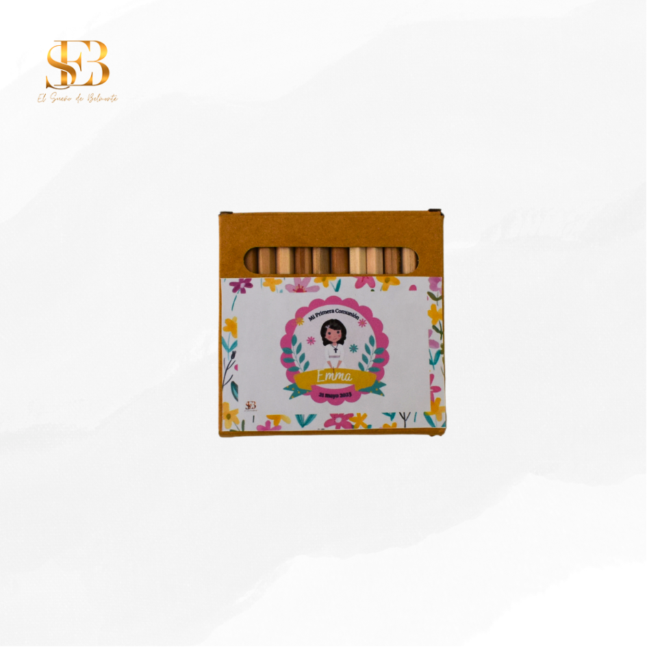 Cuadernillo y lapices de Colores Personalizados