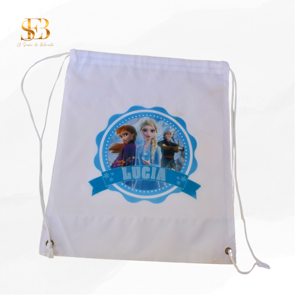 Mochila de cuerdas personalizada EasyBag en poliéster para colegio y regalo infantil - El Sueño de Belmonte