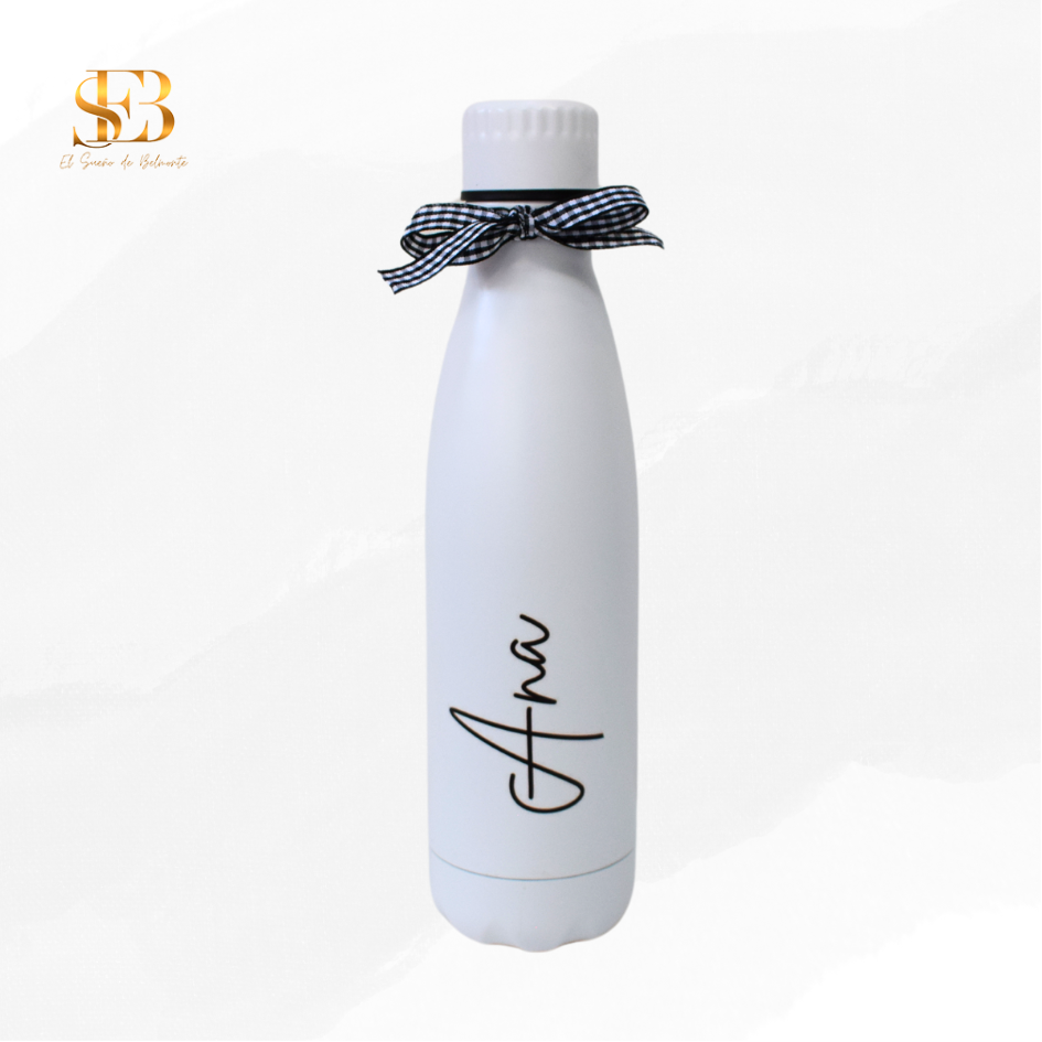 Botella personalizada de acero inoxidable, regalo para profesores - El Sueño de Belmonte