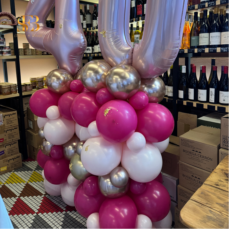 Torre de globos mediana personalizada – 1,80 m