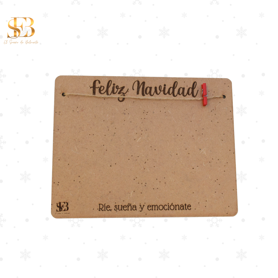 Portafotos navideño personalizado Instantes en madera - El Sueño de Belmonte