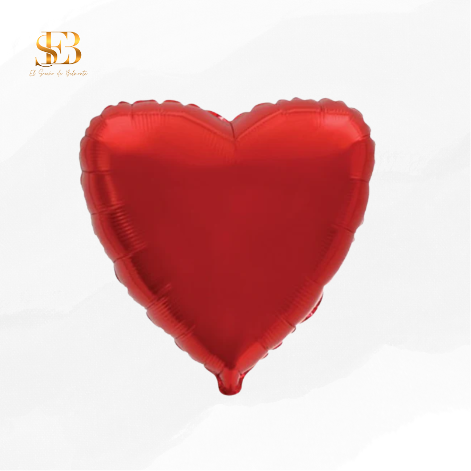 Globo Forma de Corazón Rojo