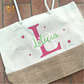 Detalle del bolso personalizado Ametsa con vinilo textil - El Sueño de Belmonte