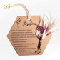 Placa personalizada Somni con flores preservadas - El Sueño de Belmonte