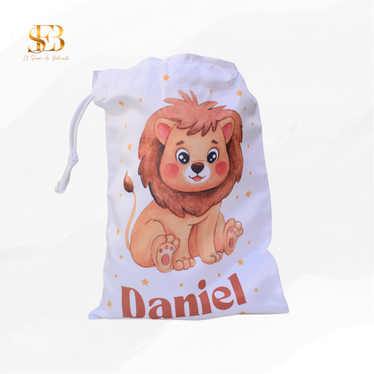 Bolsa desayuno personalizada para niños con nombre y dibujo - El Sueño de Belmonte