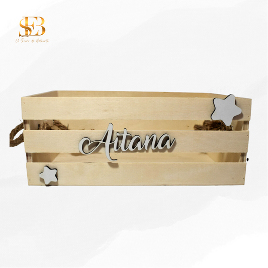 Caja Miti personalizada en madera para regalo - El Sueño de Belmonte