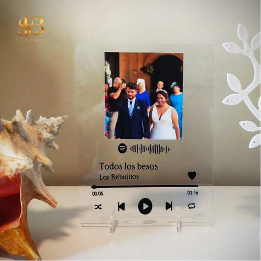 Cuadro de Spotify en metacrilato personalizado con código QR - regalo para aniversarios - El Sueño de Belmonte