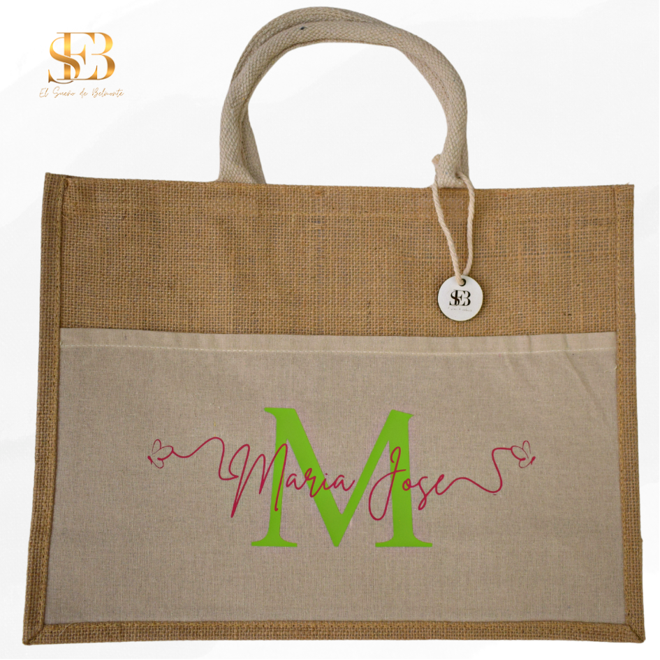 Bolso Deniz personalizado con vinilo textil de color - El Sueño de Belmonte