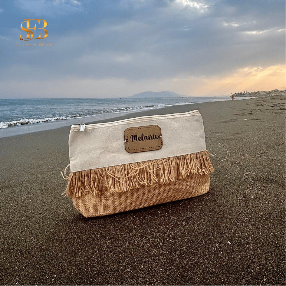 Bolso-Neceser Sogno personalizado en lona y yute para viajes - El Sueño de Belmonte