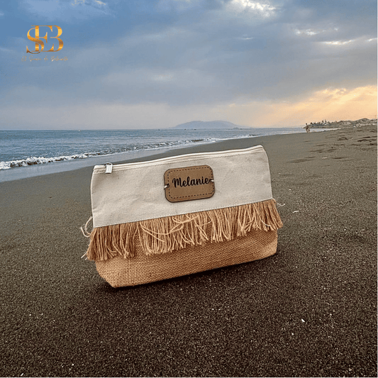 Bolso-Neceser Sogno personalizado en lona y yute para viajes - El Sueño de Belmonte