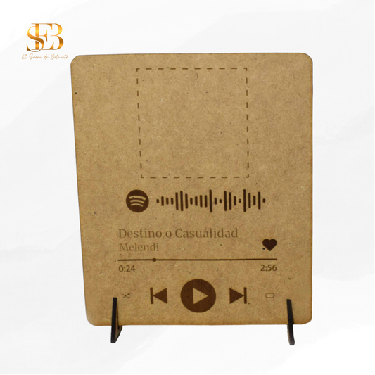 Cuadro de Spotify en madera personalizado con código QR - El Sueño de Belmonte