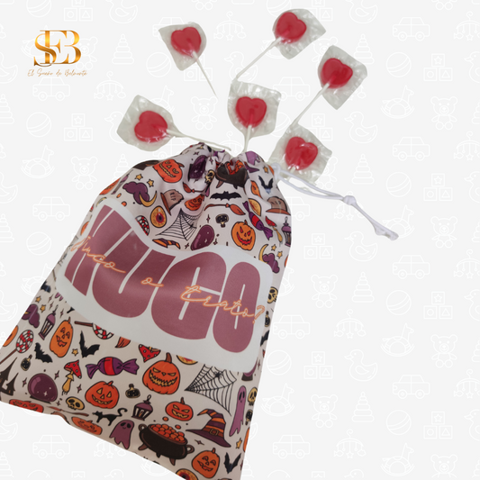 Bolsa de Halloween personalizada con nombre para truco o trato – El Sueño de Belmonte