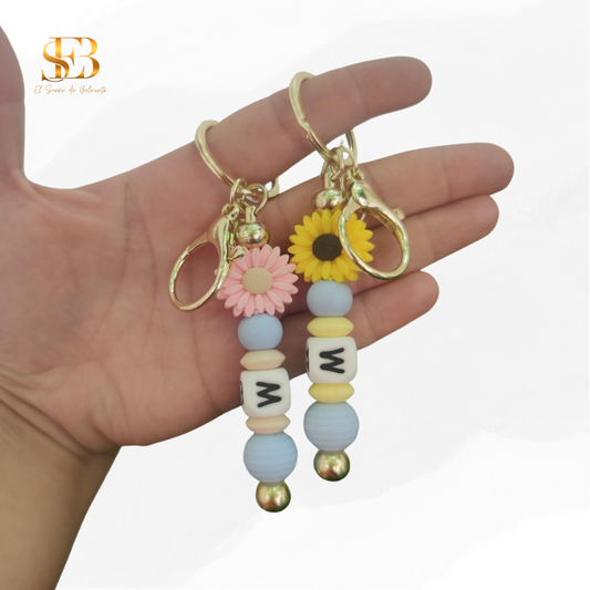 Llavero Personalizado con Bolitas de Silicona