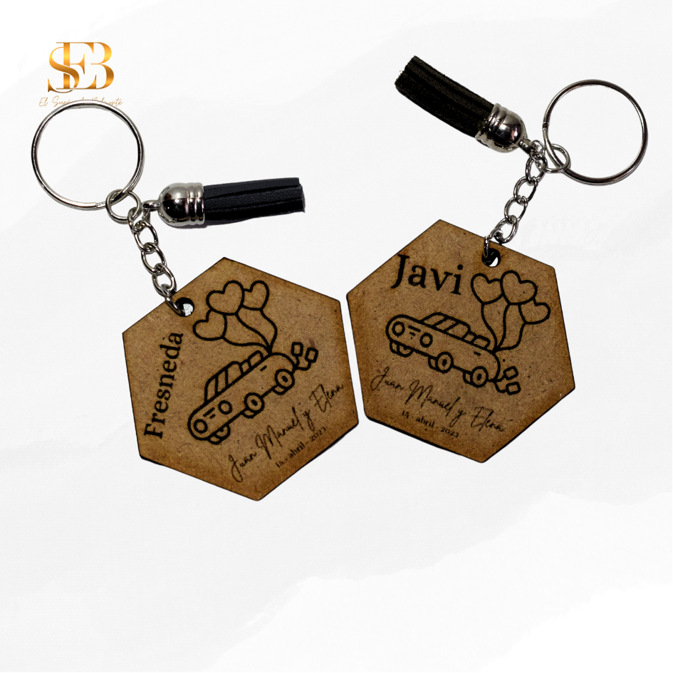 Llavero de madera personalizado