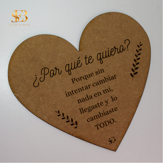 Tabla embutidos personalizada en madera con forma de corazón - regalo gourmet - El Sueño de Belmonte