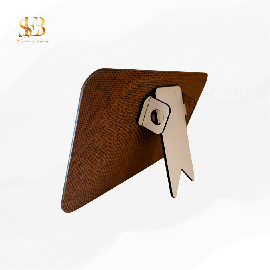 Portafotos horizontal personalizado con texto – Regalo para amigos y familia