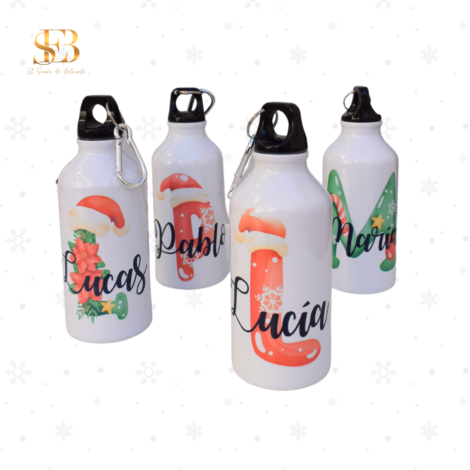 Pack Navidad personalizado con botella y mochila, regalo económico - El Sueño de Belmonte