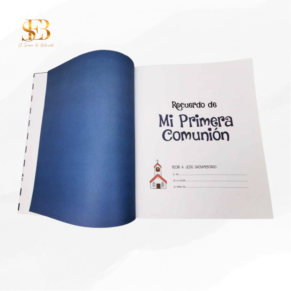Libro de firmas Primera Comunión personalizado con nombre - El Sueño de Belmonte
