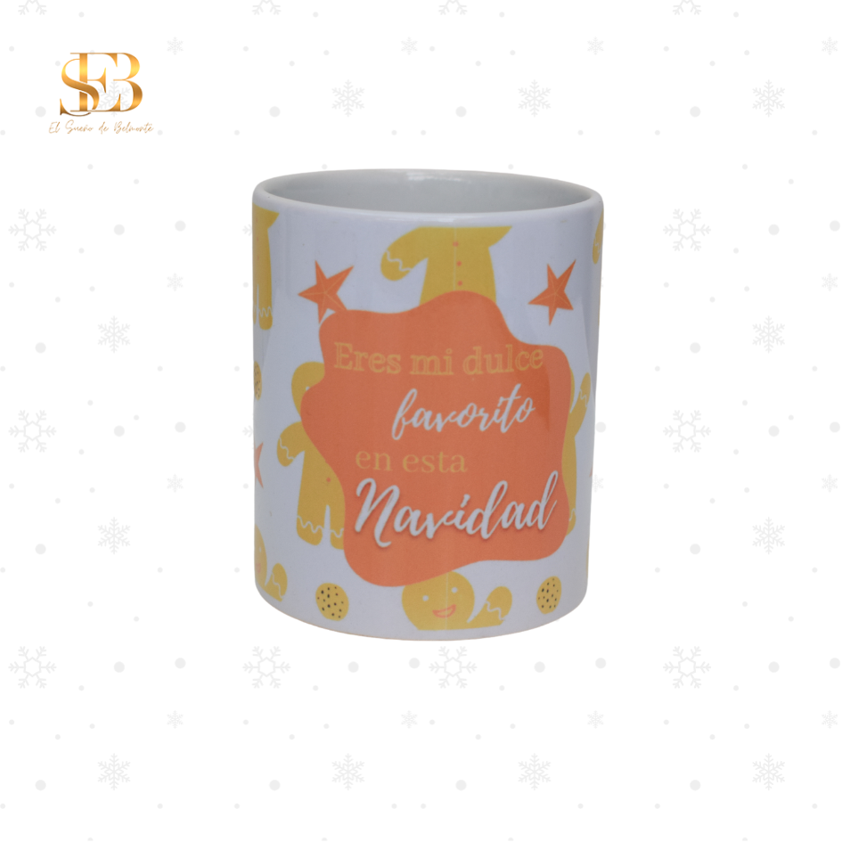 Taza navideña personalizada, regalo original de Navidad - El Sueño de Belmonte