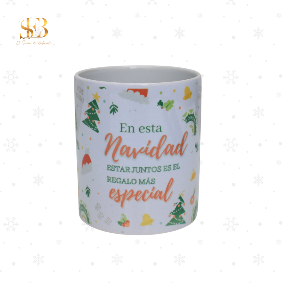 Taza navideña personalizada, regalo original de Navidad - El Sueño de Belmonte