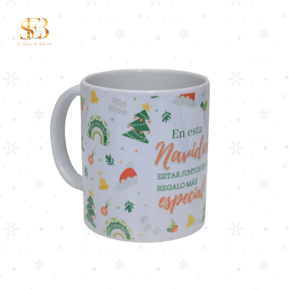 Taza navideña personalizada, regalo original de Navidad - El Sueño de Belmonte
