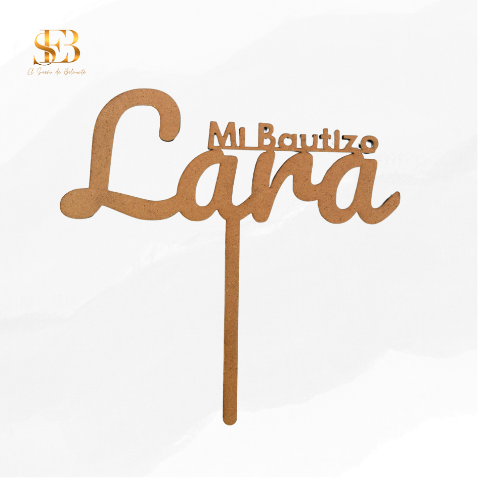 Cake Topper personalizado con nombre grabado - El Sueño de Belmonte