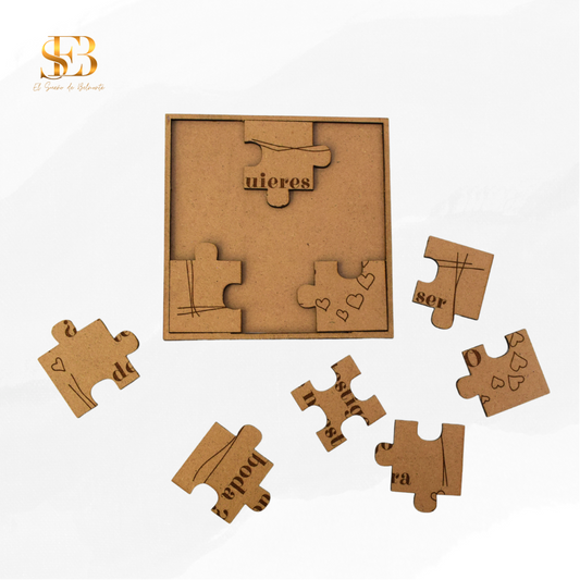 Puzzle Bataki personalizado en madera con mensaje - El Sueño de Belmonte