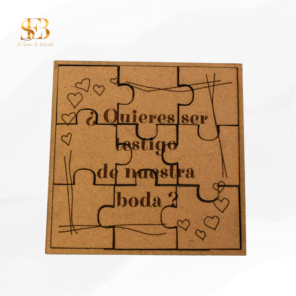 Puzzle Bataki de madera con tablero y bolsita de tela - El Sueño de Belmonte
