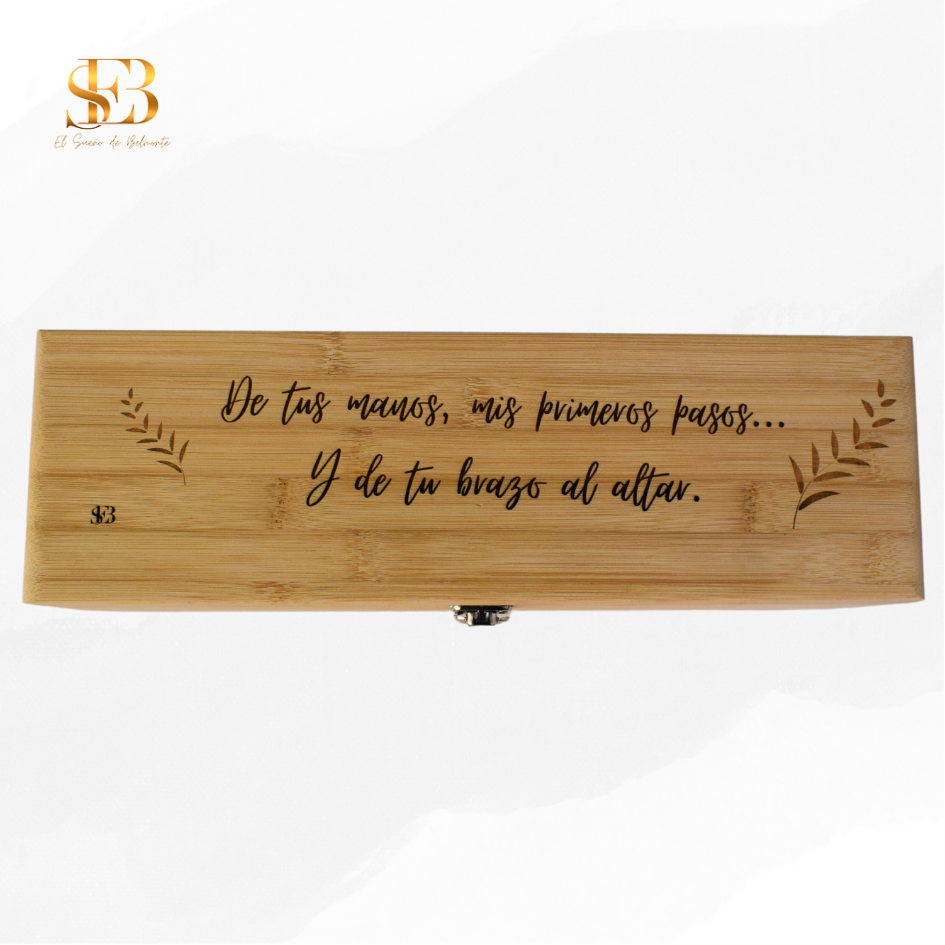 Set de vino personalizado en caja de madera - El Sueño de Belmonte