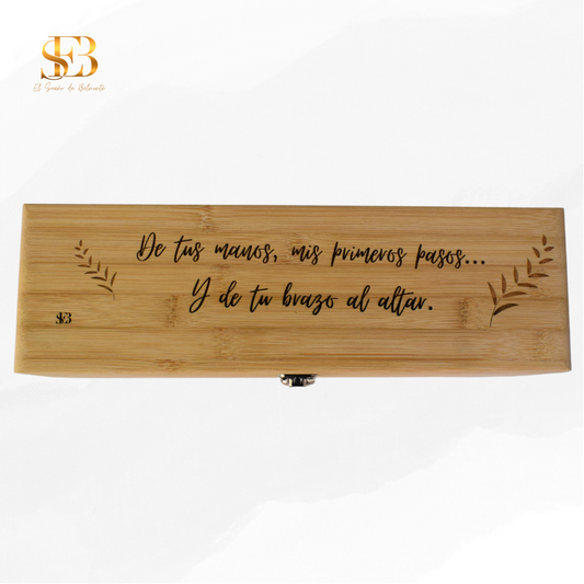 Set de vino personalizado en caja de madera - El Sueño de Belmonte