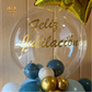 Bouquet de globos mediano personalizado – con globo burbuja y estrella
