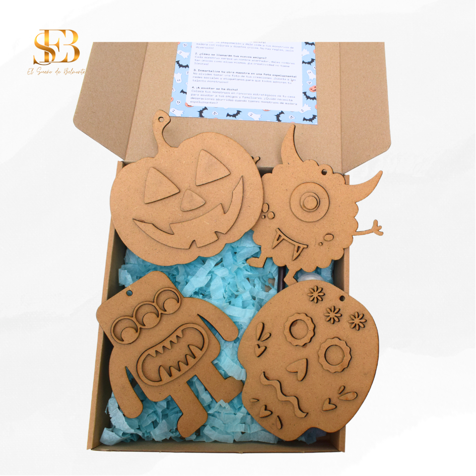 Kit Crea tu Monstruito, actividad en familia para Halloween - El Sueño de Belmonte