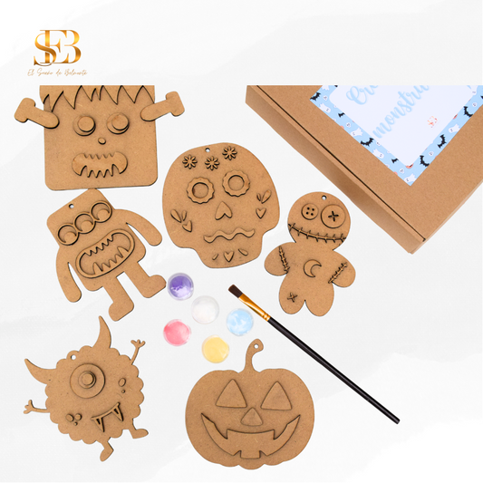 Kit Crea tu Monstruito, caja personalizada para Halloween - El Sueño de Belmonte