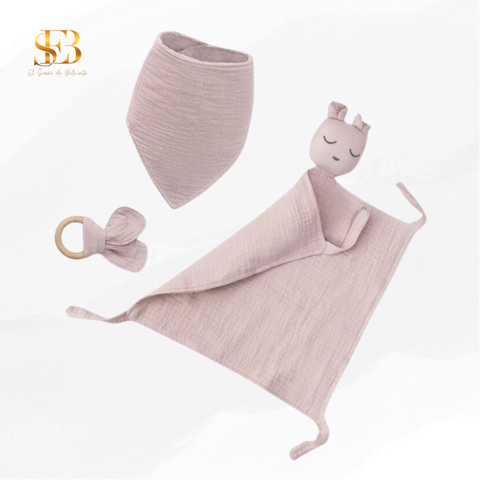 Pack Bambino, doudou de algodón para bebé - El Sueño de Belmonte