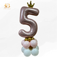 Torre de globos con número personalizado – 1,3 m