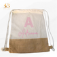 Mochila de cuerdas de yute personalizada para bodas y comuniones - El Sueño de Belmonte