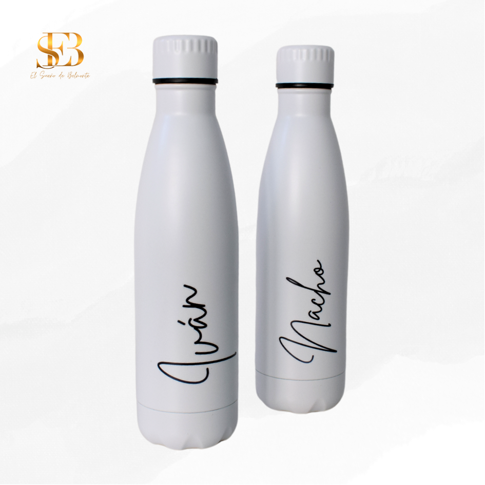 Botella personalizada de acero inoxidable, regalo para profesores - El Sueño de Belmonte