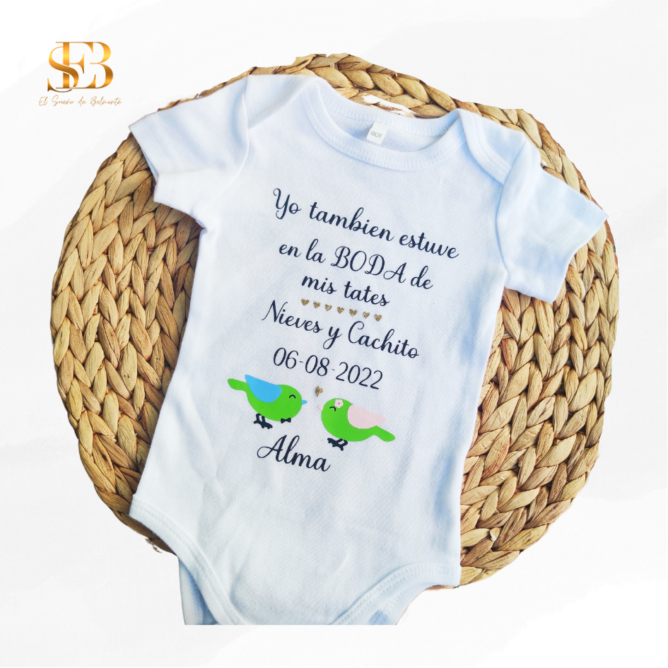 Body personalizado para bebé, regalo de nacimiento, vista 3 - El Sueño de Belmonte