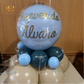 Bouquet de globos pequeño personalizado – con globo burbuja y lazos