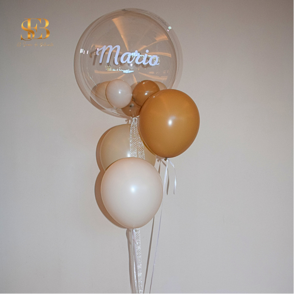 Ramo de Globos Burbuja Personalizado para cumpleaños y celebraciones – El Sueño de Belmonte