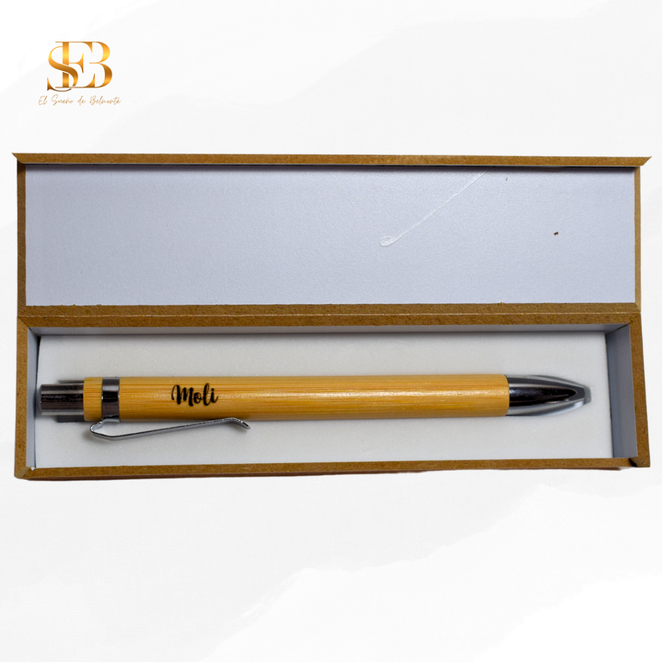 Boli Damgo personalizado en bambú grabado a láser - regalo para testigos de boda - El Sueño de Belmonte