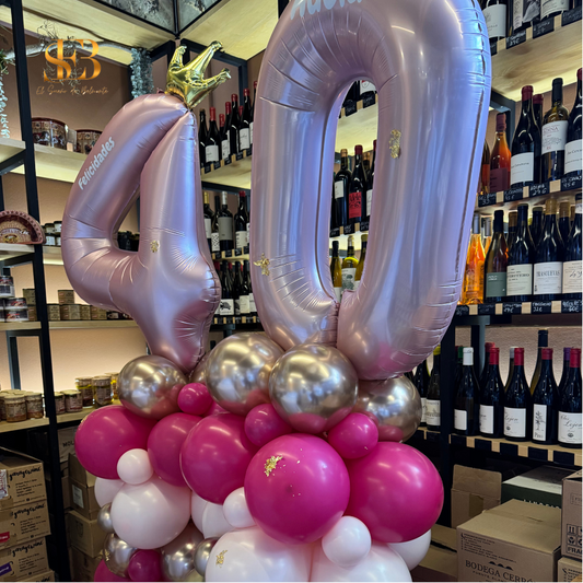 Torre de globos mediana personalizada – 1,80 m