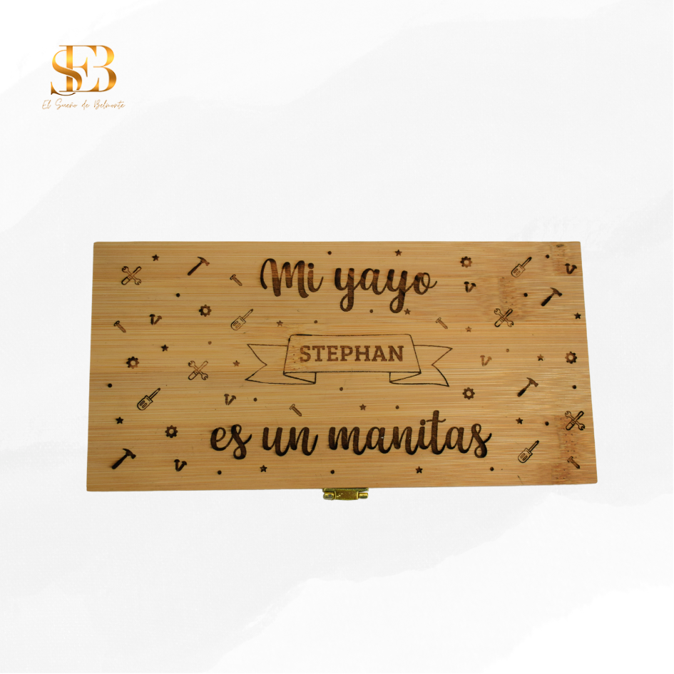 Caja de Herramientas Personalizada de madera para el Día del Padre - El Sueño de Belmonte