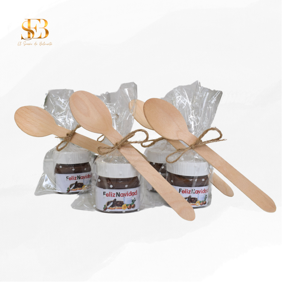 Mini Nutella personalizada para bodas y comuniones - El Sueño de Belmonte