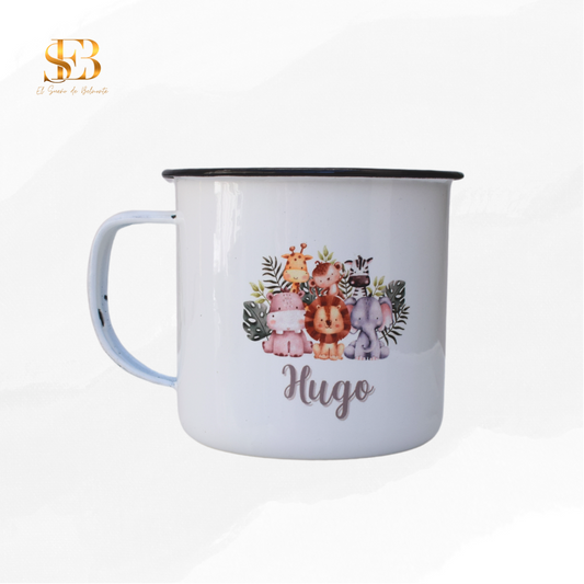 Taza retro personalizada con diseño vintage para regalo de evento - El Sueño de Belmonte